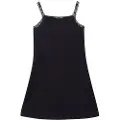 Calvin Klein Jeans Logo Tape Strap Punto Ermeløs Kort Kjole