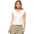 Superdry Essential Lace Trim Kort Ermet V-hals T-skjorte