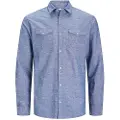 Jack & Jones Sheridan Linen Blend Plus Size Skjorte Med Lange Ermer