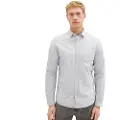 Tom Tailor 1037442 Fitted Structured Skjorte Med Lange Ermer