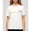 Superdry Rainbow Logo Relaxed Kortarmet T-skjorte