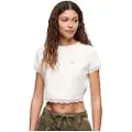 Superdry 90s Lace Trim T-skjorte