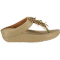 FitFlop Rumba Beaded Leather Toe-post Flip-flops