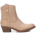 Xti for woman. 14203903-BEIGE Ankle boots 142039 beige -heel height: 5cm (41), Brown, 3 to 5 cm, Zip, Casual, Imitation leather