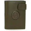 Pepe Jeans unisex. 7861233 Cracker leather wallet with click closure Khaki Green (OSFA), Casual