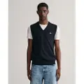 Gant for man. 8030560 Classic cotton waistcoat navy (XXL), Casual, Sleeveless / Straps