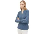 Tom Tailor 1040011 Crepe Ermeløs V-hals T-skjorte