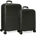 Pepe Jeans unisex. 7689521 Highlight black 55-70cm suitcases set (OSFA), Casual, Synthetic, ABS / Polycarbonate, Medium, Cabin