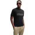 Hugo Boss for man. 50525224 Regular fit T-shirt in stretch cotton with flag design Black (XXL), Casual, Short sleeve