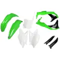 Ufo Kawasaki Kxf 250 2018-2020 Kakit225f-999 Fork Protectors & Plastsett