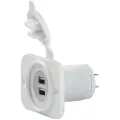 Marinco Dobbel Usb-lader Med Stikkontakt 12-24v