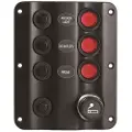 A.a.a. Elektrisk Panel Med 4 Brytere Og Sigaretttenner 15a 12v