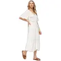 Superdry Embroidered Tiered Kortermet Midi-kjole