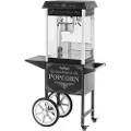 Usorteret Royal Catering Profesjonell svart popcornmaskin i retrostil med lys, 88 L, 1600 W