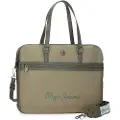 Pepe Jeans unisex. 7956031 Corin computer case green (OSFA), Casual, Polyester