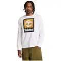 Timberland for man. TB0A5VBB1001 Long sleeve T-shirt with white Stack logo (L), Casual, Cotton