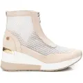 Xti for woman. 14104301-BEIGE Trainers 141043 Beige -Height wedge 7cm (37), Fabric, 5 to 8 cm, Zip, Casual