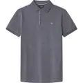 Hackett London for man. HM563380 Polo Brush grey (S), Casual, Cotton, Short sleeve