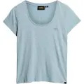 Superdry for woman. W1011381A Studios wide crew neck t-shirt blue (L), Casual, Cotton, Short sleeve