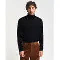 Gant for man. 8050207 Extra fine merino wool jumper with black swan collar (L), Casual