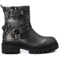 Xti for woman. 14300603-PLOMO Ankle boots 143006 silver (38), Flat, Zip, Casual