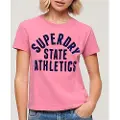 Superdry Varsity Flocked Fitted Kortarmet T-skjorte