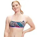 Speedo Allover Digital Cross Back Crop Top Bikinitopp