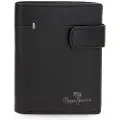 Pepe Jeans unisex. 7841231 Staple leather wallet with click closure Black (OSFA), Casual