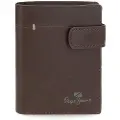Pepe Jeans unisex. 7841232 Staple leather wallet with click closure Brown (OSFA), Casual