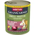 Animonda GranCarno Adult Superfoods 24 x 800 g - Okse + Rødbete, Bjørnebær, Løvetann