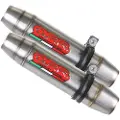 Gpr Exhaust Systems Deeptone Inox Double Scrambler 800 17-20 Euro 4 Cat Homologert Lyddemper