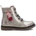 Xti Kids unisex for kids. 15109303-NUDE Ankle boots 151093 grey (32), Silver, Flat, Zip, Casual, Patent Leather, children's fashion