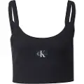 Calvin Klein Jeans Label Rib Ermeløs Topp