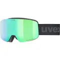 Uvex pwdr FM, Skibriller, Junior, Black Matt/Green