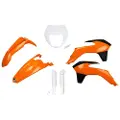 Ufo Ktm Exc/exc-f 2014-2016 With Headlight Ktkit524f-999 Fork Protectors & Plastsett