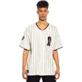 Grimey Day Dreamer Stripes Baseball Kort Ermet V-hals T-skjorte