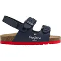 Pepe Jeans unisex for kids. PBS90056 Anatomical Sandals Double Kansas navy (24), Flat, Velcro, Casual, children's fashion