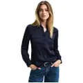 Gant for woman. 4300391 Regular Fit Shirt With Navy Pocket (40), Casual, Viscose, Long sleeve