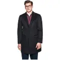 Hackett London for man. HM402620 Navy Wool Overcoat (40/32), Casual, Long sleeve