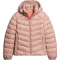 Superdry for woman. W5011651A Fuji Hooded Quilted Jacket Pink (L), Casual, Nylon, Long sleeve