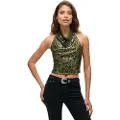 Superdry Cowl Halter Sequin Ermeløs Bluse