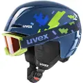 Uvex Viti Set, Skihjelm + Skibriller, Junior, Blue Puzzle
