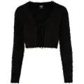 Urban Classics Tied Cropped Feather Cardigan svart