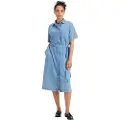 Dockers Button Front Kortermet Midi-kjole