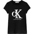 Calvin Klein Contrast Monogram Slim Kortarmet T-skjorte