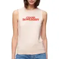 Superdry Sport Luxe Graphic Fitted Ermeløs T-skjorte