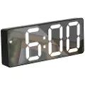 24hShop LED Vekkerklokke med hvite tall - Svart