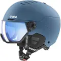 Uvex Wanted Visor, Skihjelm med Visir, Stone Blue Matt