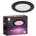 Philips Hue White and Color Ambiance Slim - Forenket søkelys - LED - 12 W - klasse E - 16 millioner farger - 2000-6500 K - rund - svart