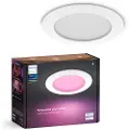 Philips Hue White and Color Ambiance Slim - Forenket søkelys - LED - 12 W - klasse E - 16 millioner farger - 2000-6500 K - rund - hvit